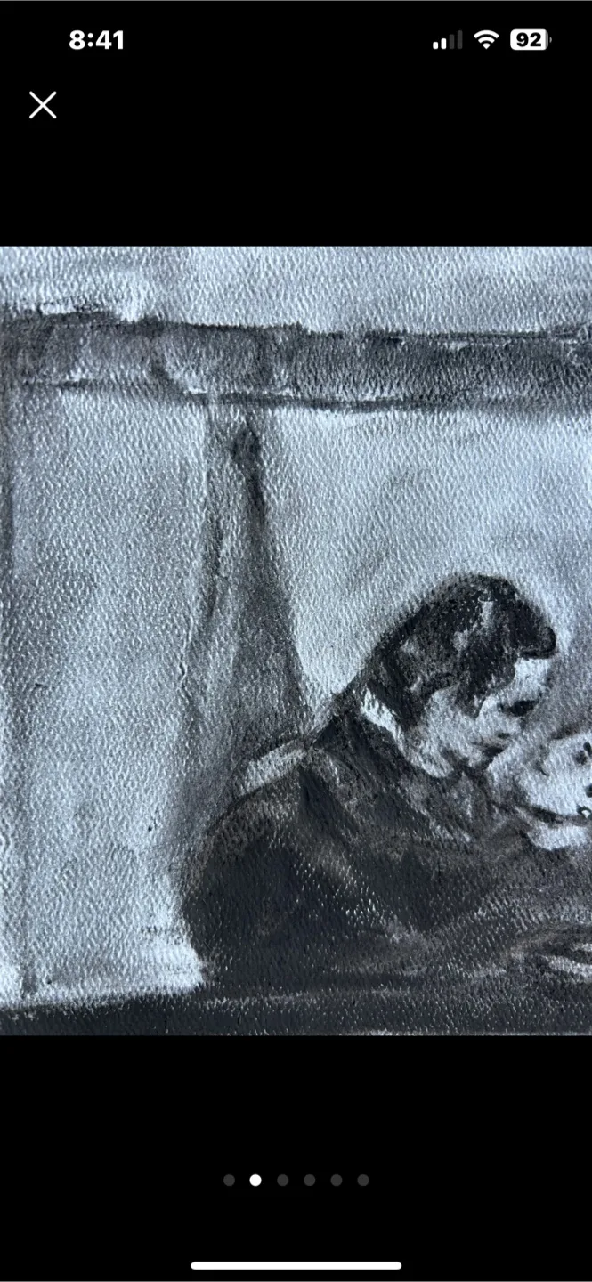 “Silverscreen Stories” Original Charcoal Painting image indicator(2)