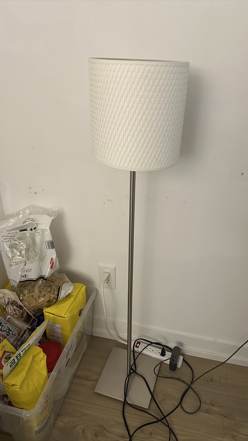 Floor Lamp with White Shade