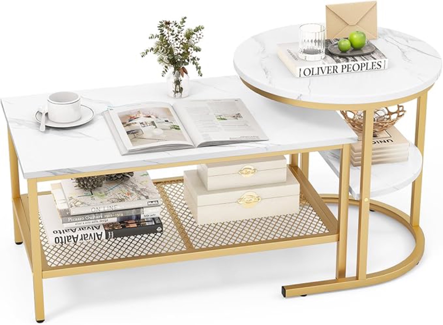 2-Piece Coffee Table Set – Modern Design – Excellent Condition - photo 2