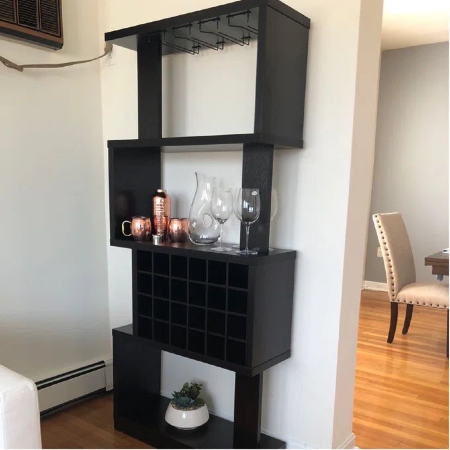 Modern Wine Rack with Glass Holder - photo 3