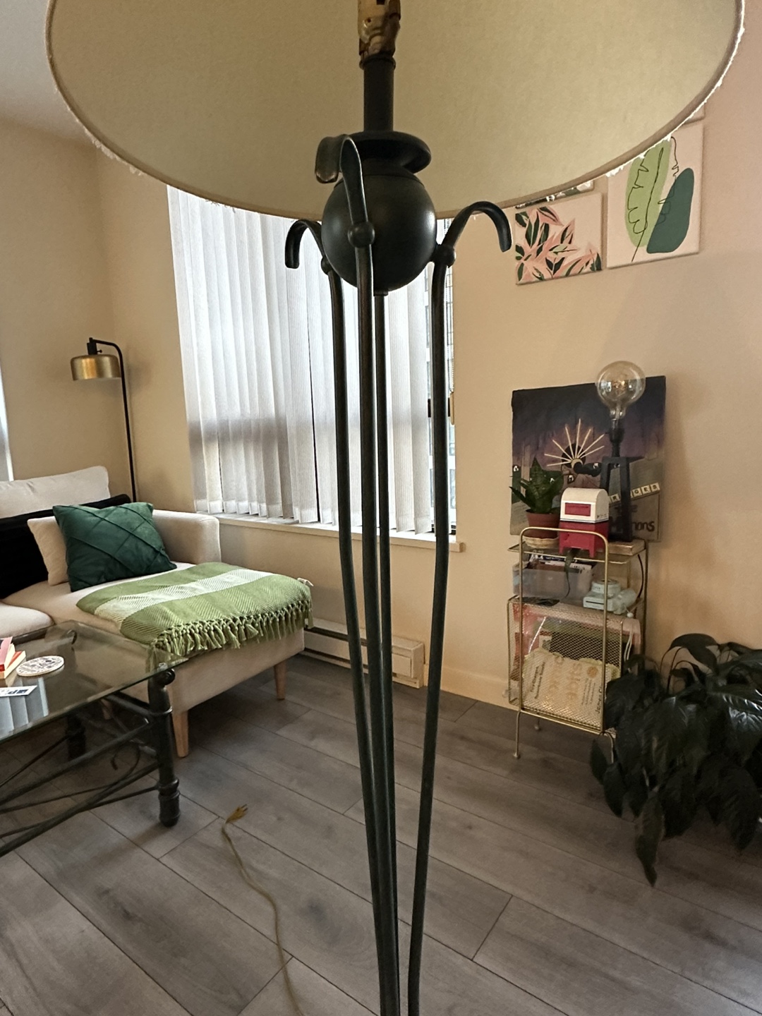 Floor Lamp with Beige Lampshade - photo 2