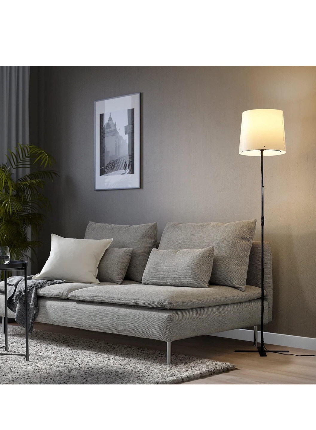 IKEA Ikea BARLAST Floor lamp, black/white150 cm (59 in) - photo 3