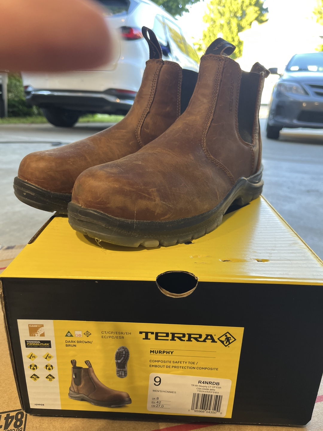 Terra Murphy Dark Brown Boots - Men's Size 9