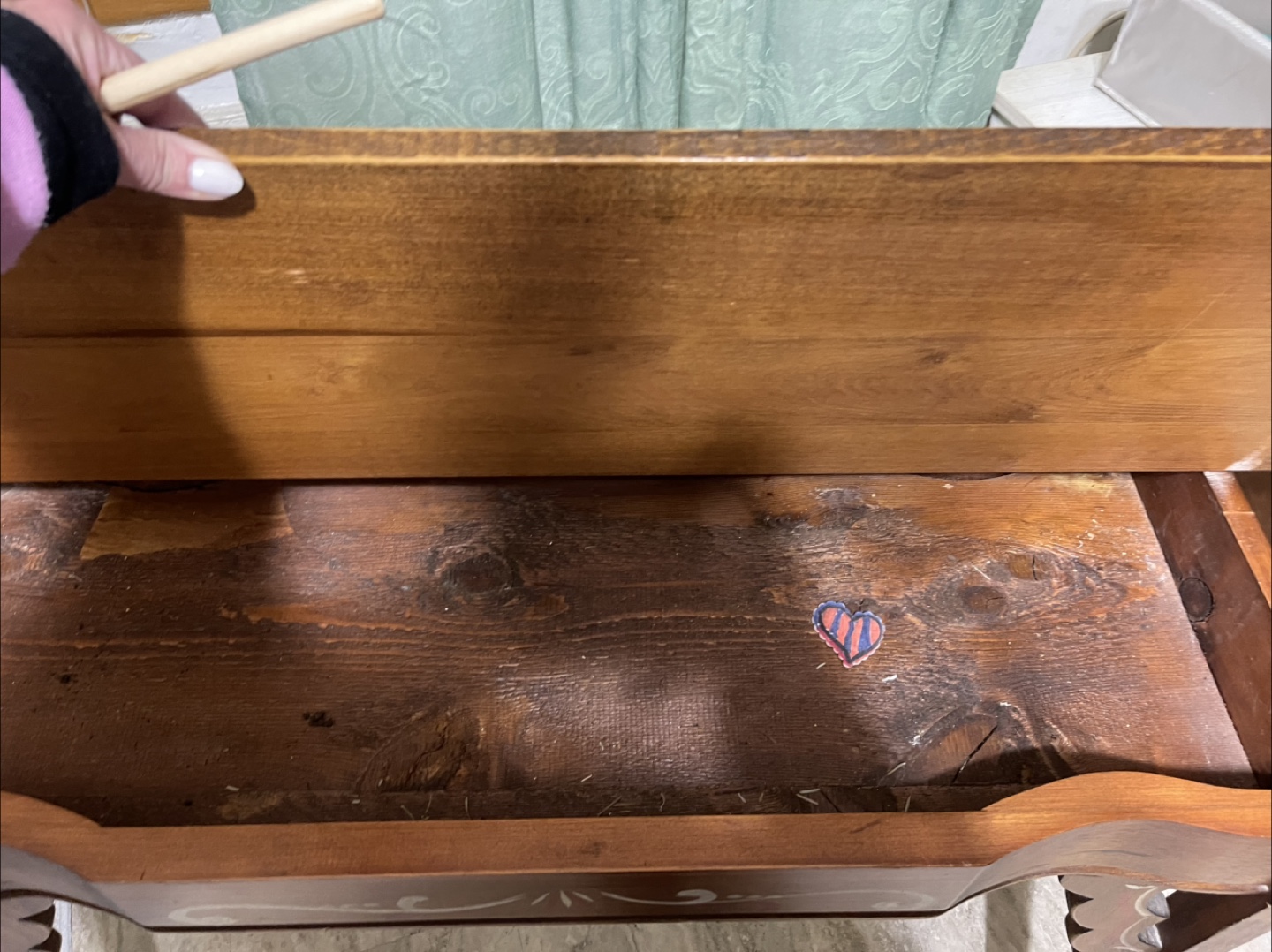Antique Hand Painted Console Table - photo 2