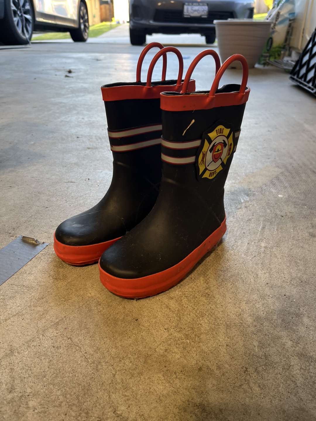Kids Rubber Boots with Pull Handles