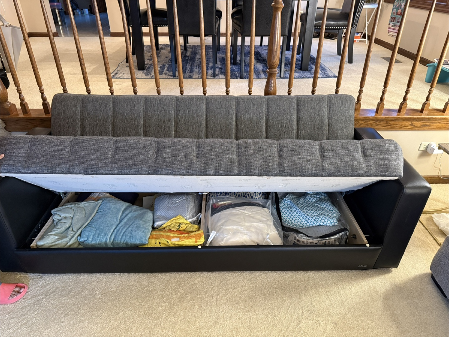 Gray and Black Sofa Bed - photo 2
