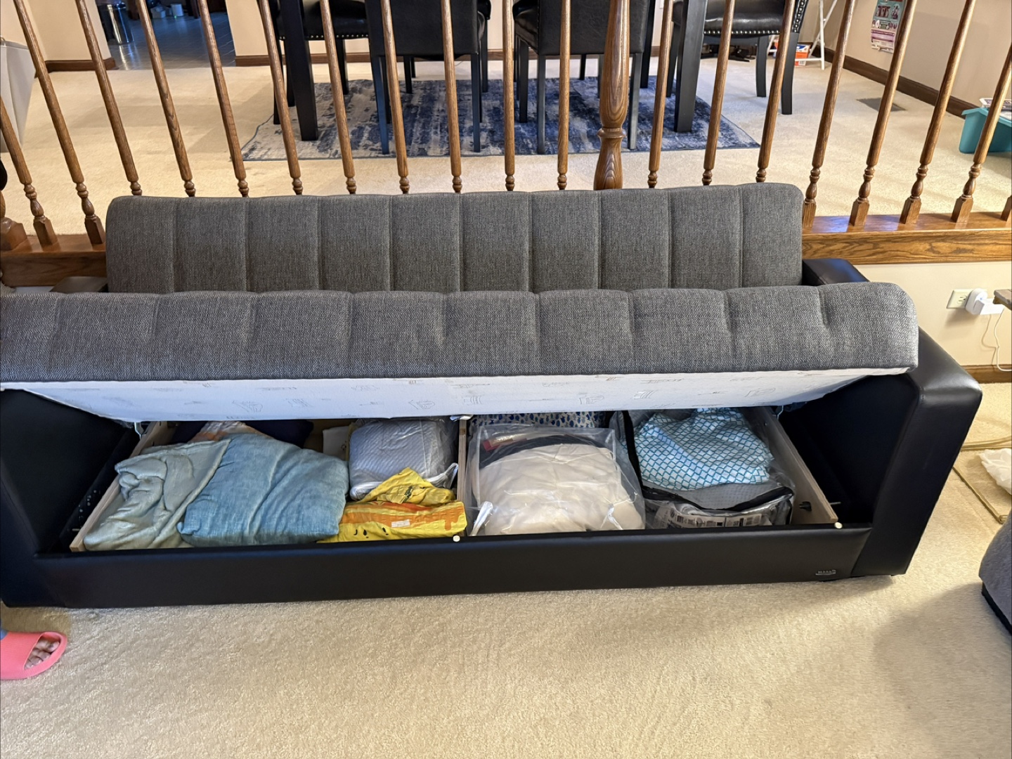 Gray and Black Sofa Bed - photo 3