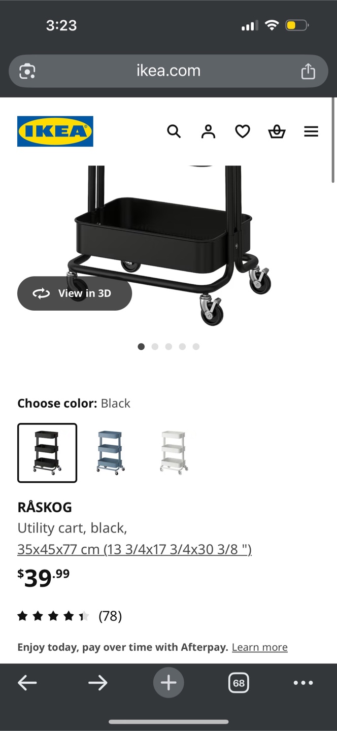 IKEA RÅSKOG Utility Cart - Black - photo 2