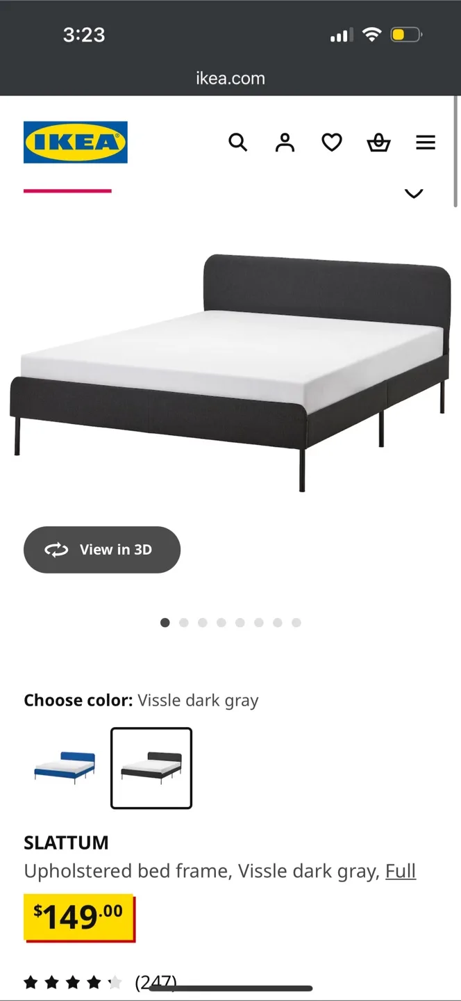 IKEA SLATTUM Upholstered Bed Frame thumbnail