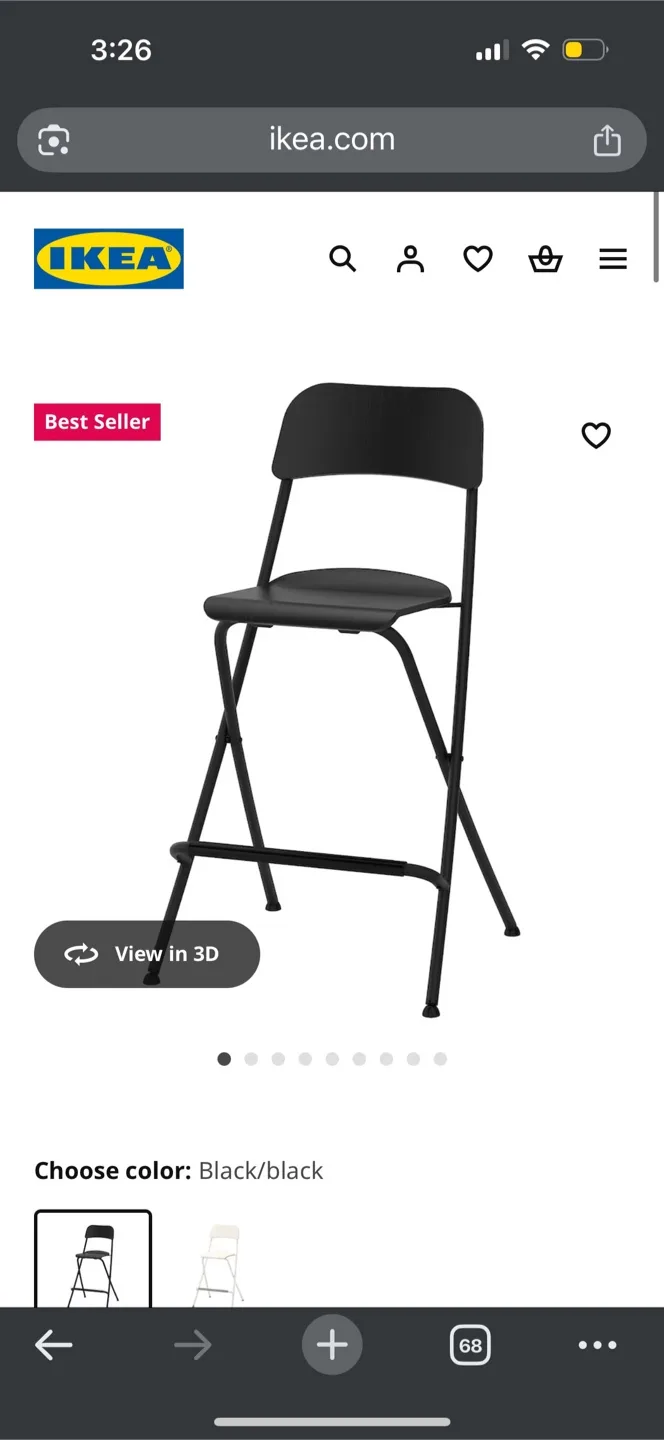 Black Bar Stool thumbnail