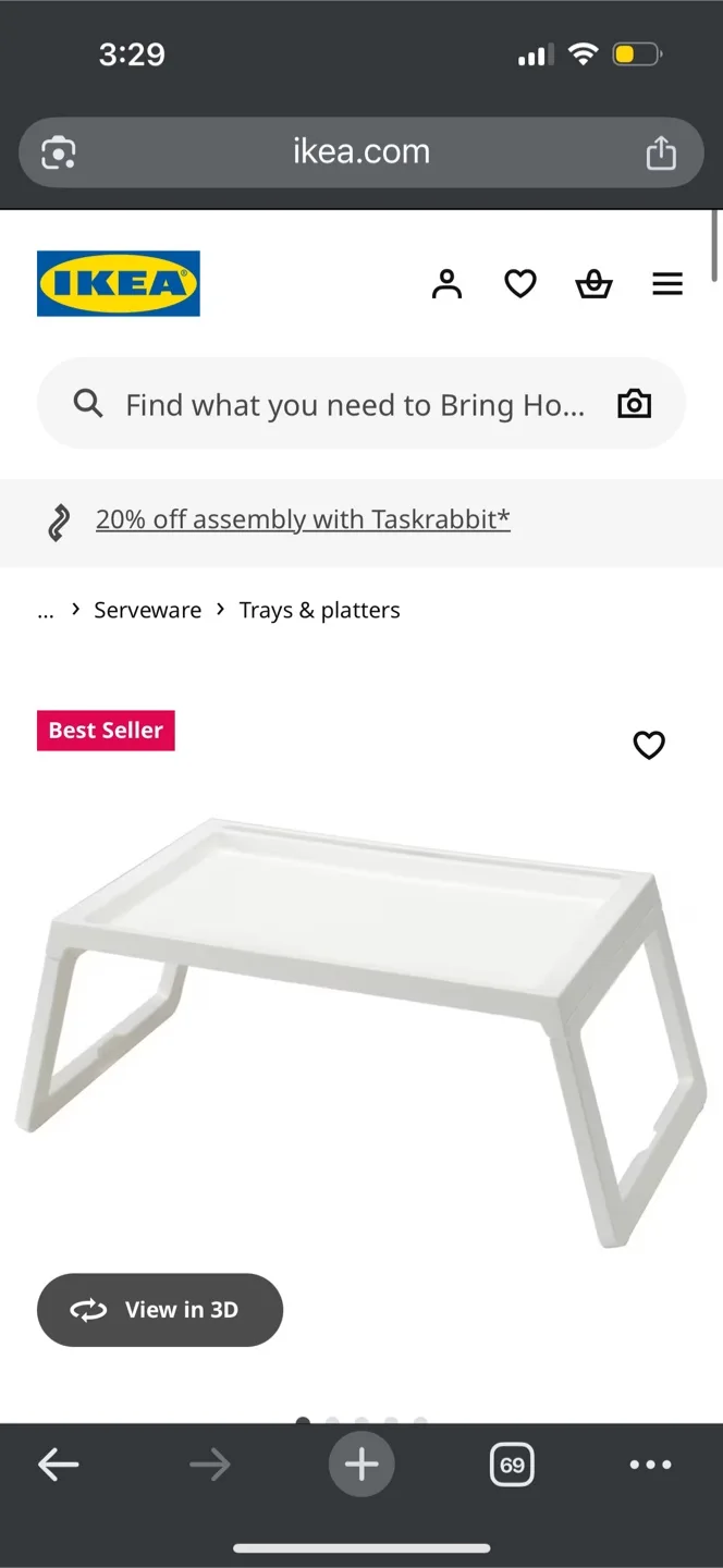 IKEA KLIPSK Bed Tray thumbnail