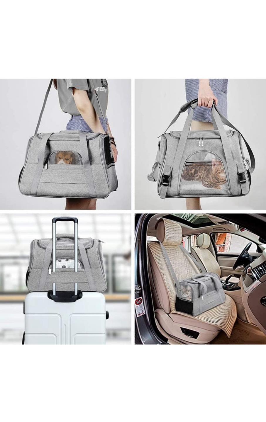 Pet Carrier Airline Approved Portable Soft Sides for Cat dog - photo 5