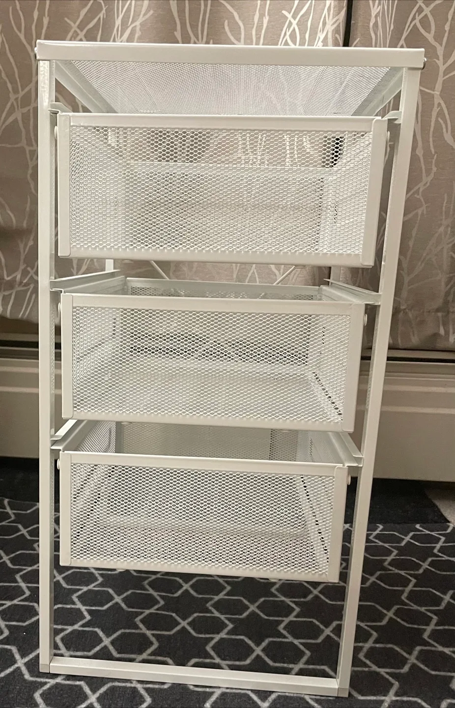 IKEA White Metal Rolling Cart thumbnail