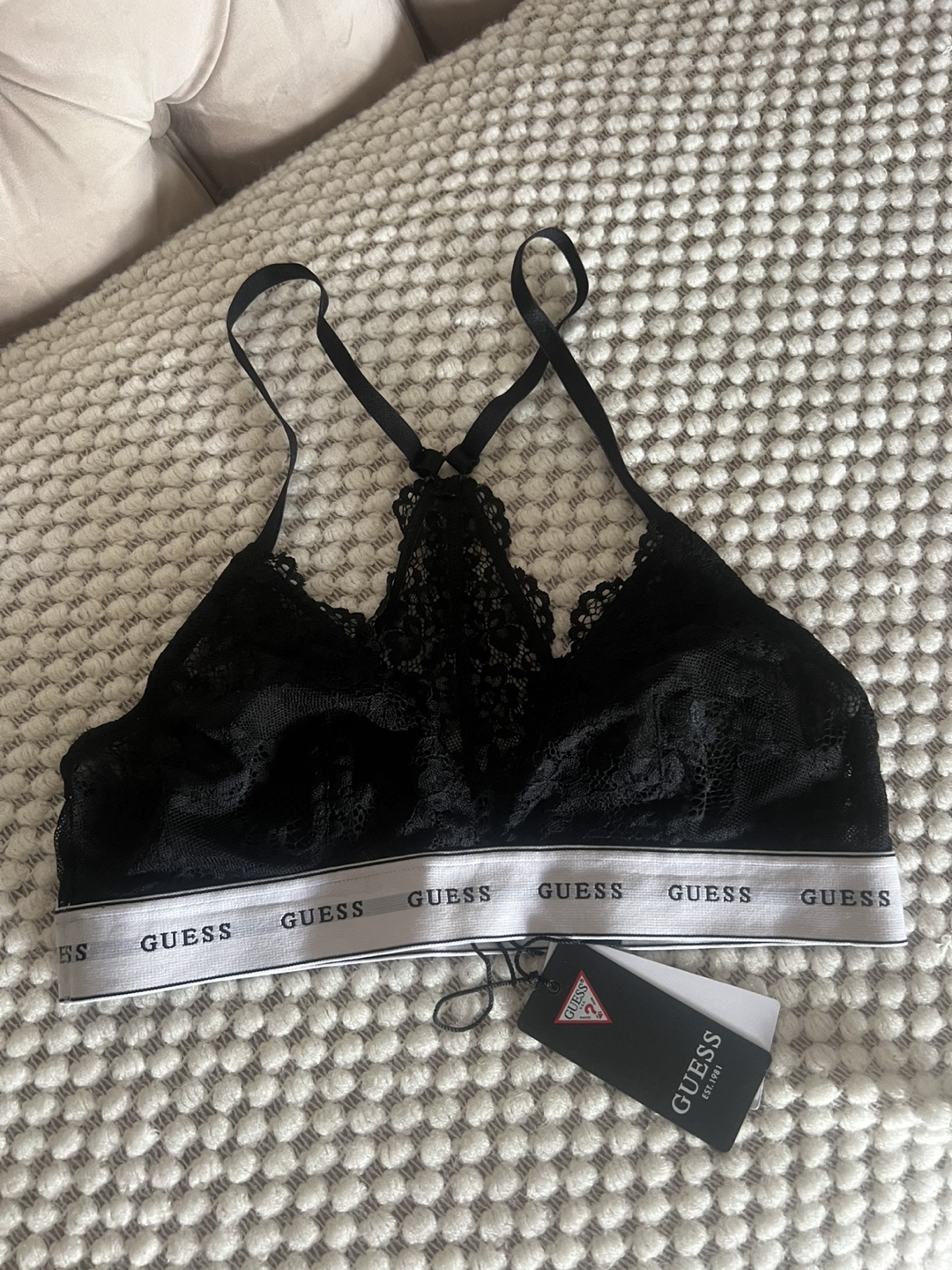 GUESS Black Lace Bralette