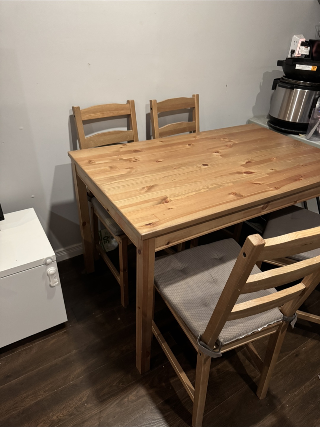 IKEA Wooden Dining Table with Chairs - photo 4
