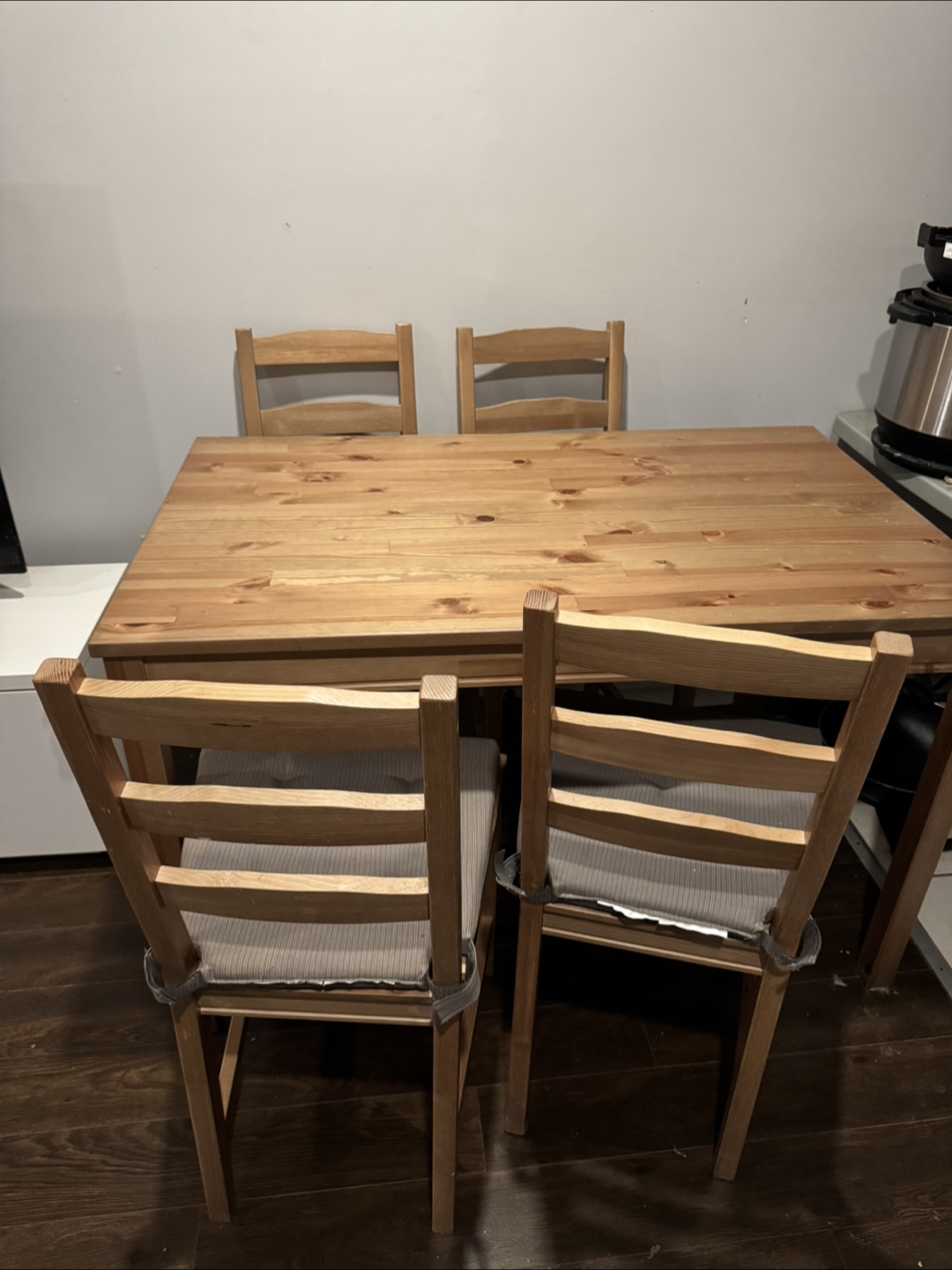 IKEA Wooden Dining Table with Chairs