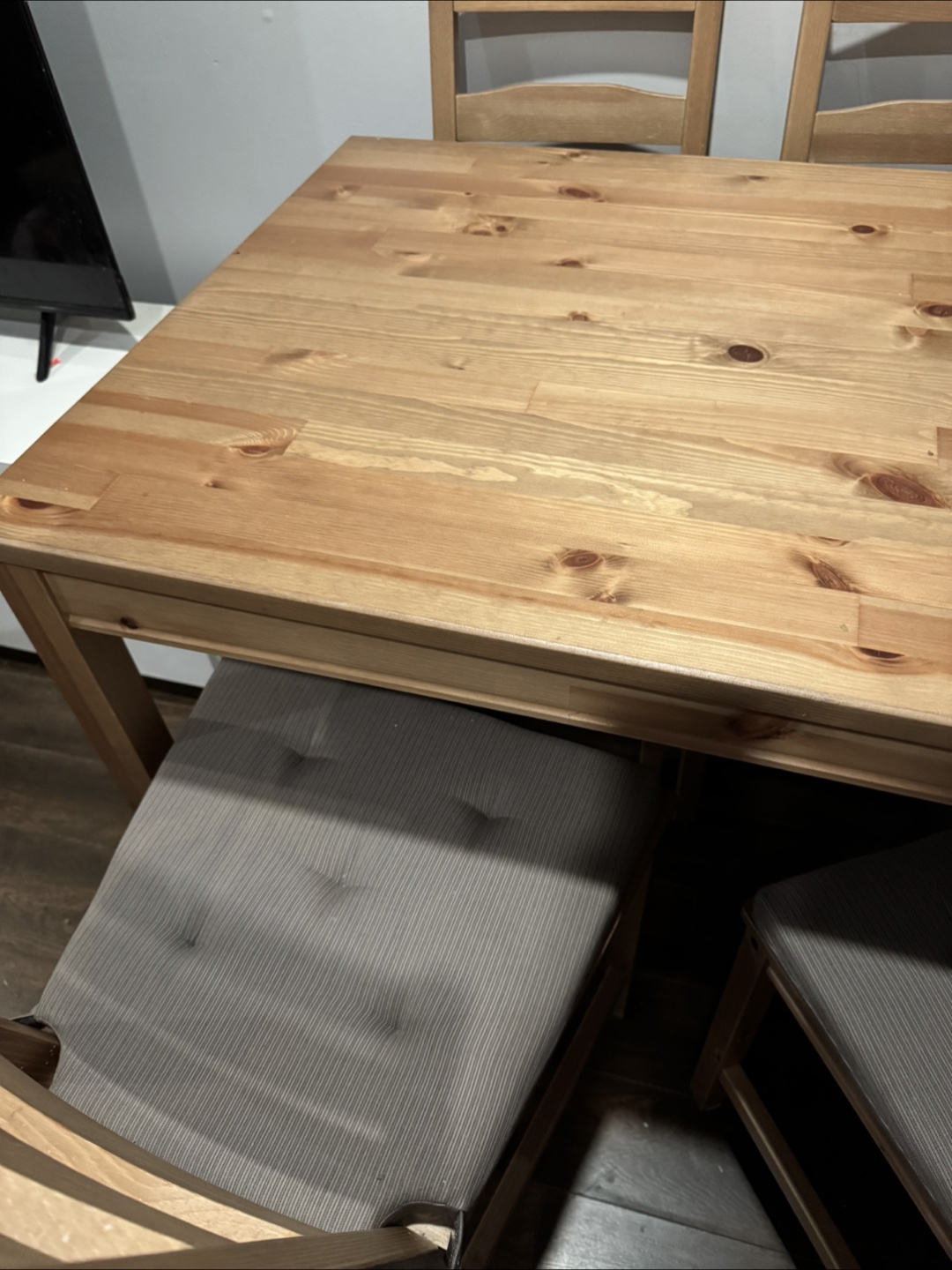 IKEA Wooden Dining Table with Chairs - photo 5