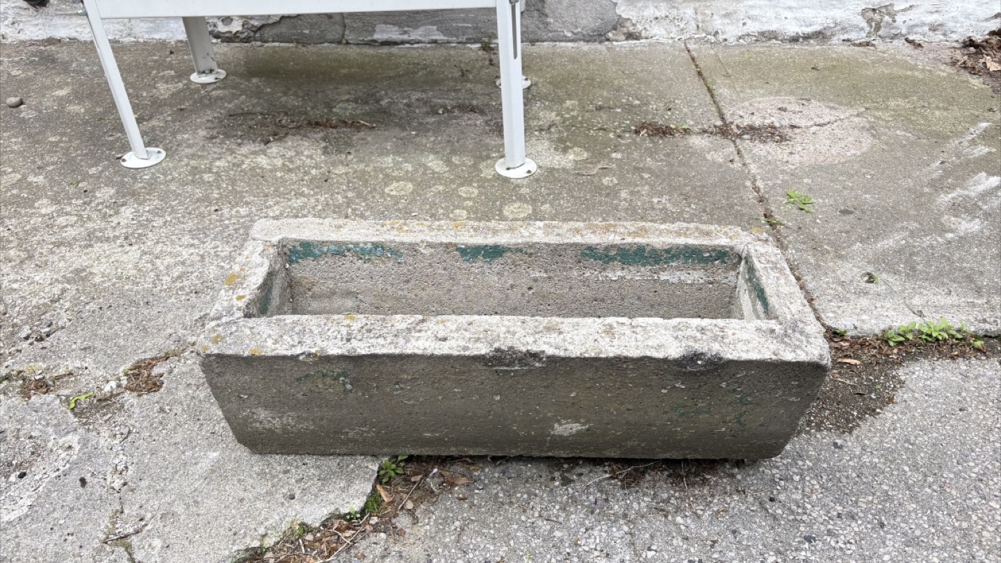 Vintage Rectangular Cement Planter