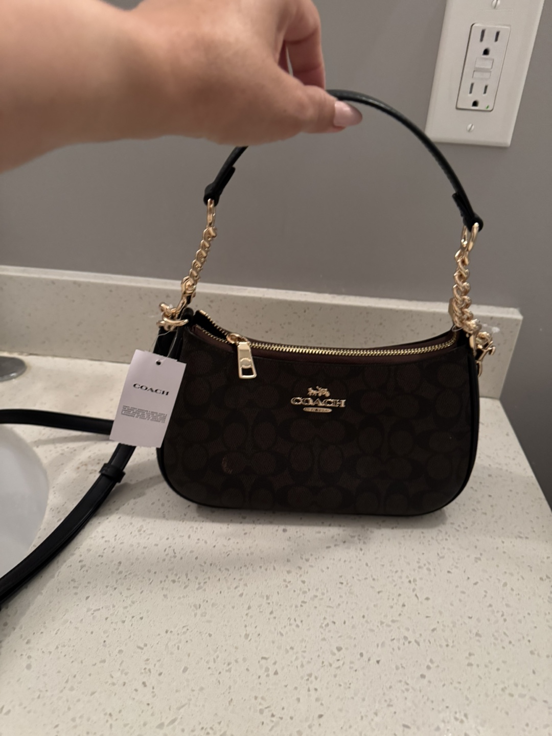 Coach Brown and Black Handbag - photo 2