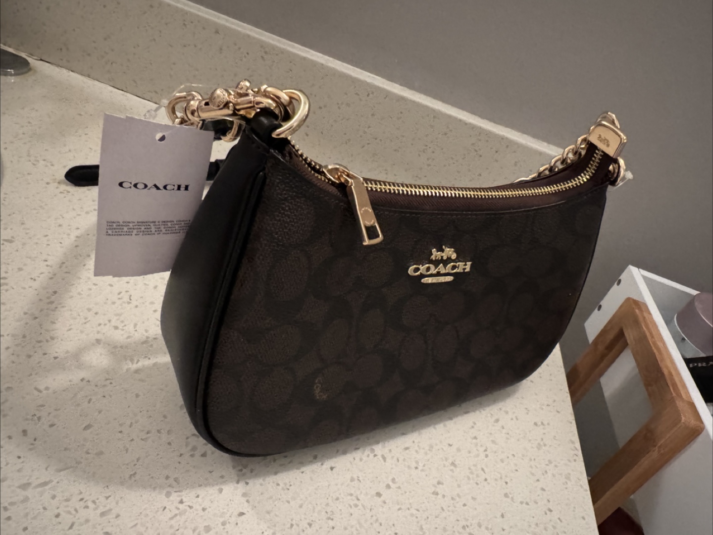 Coach Brown and Black Handbag