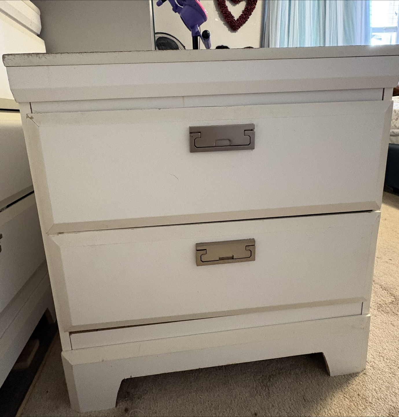 White Bedroom Set - Dresser and Nightstand - photo 3