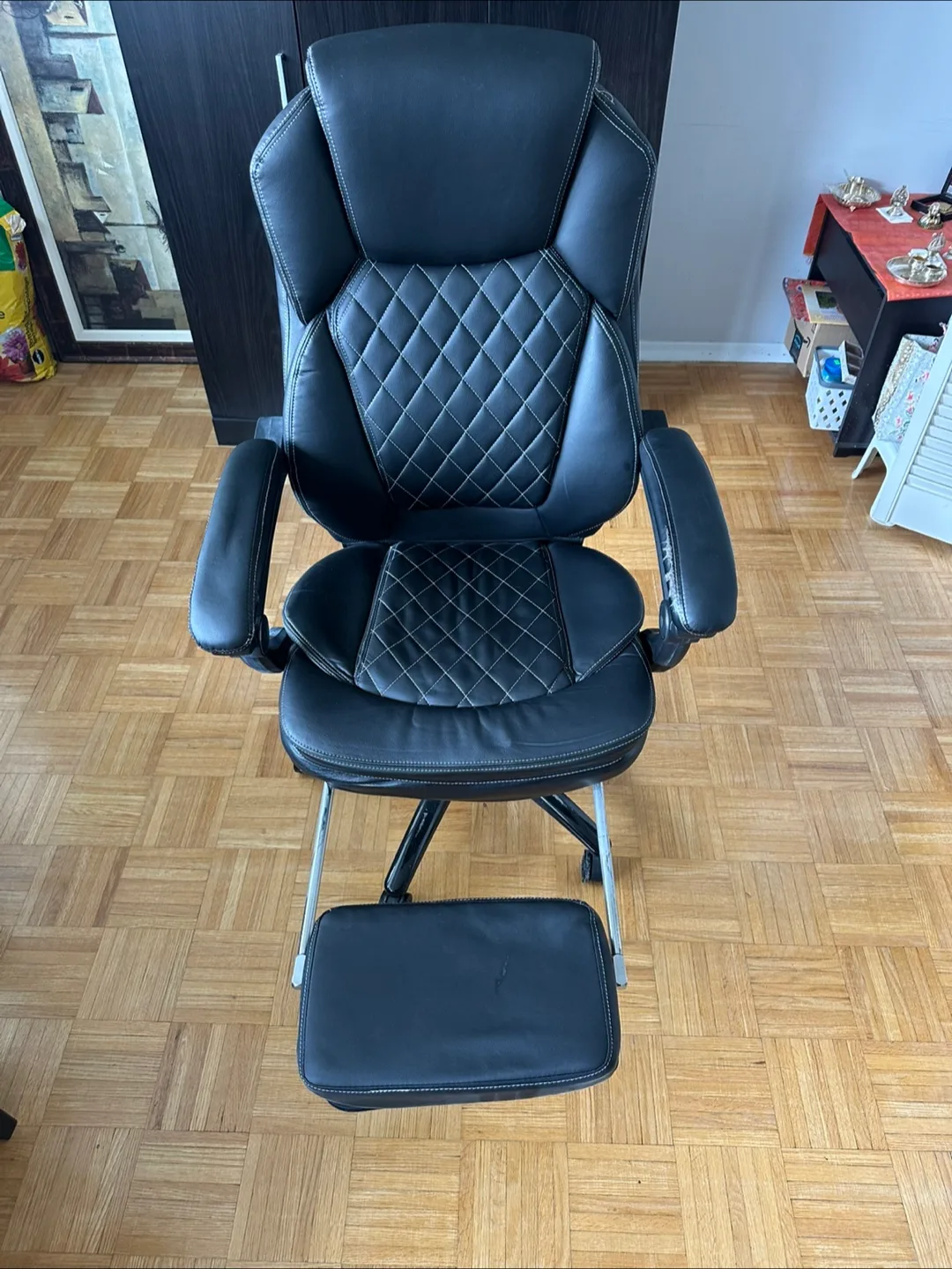 Executive Black Office Chair with Footrest thumbnail