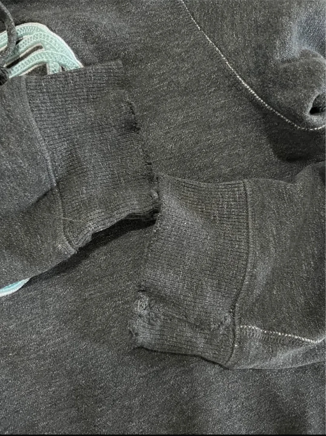 TNA women’s medium hoodie, grey with teal logo image indicator(3)