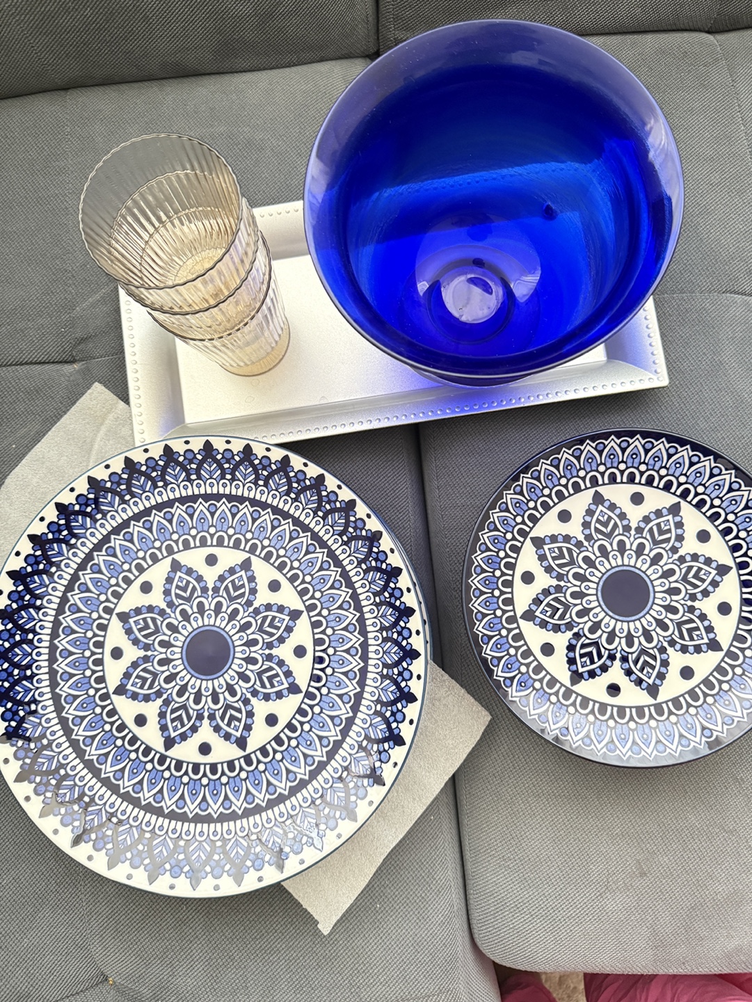 Ceramic Plates, Glassware, and Decorative Bowl Set (All new) - photo 2