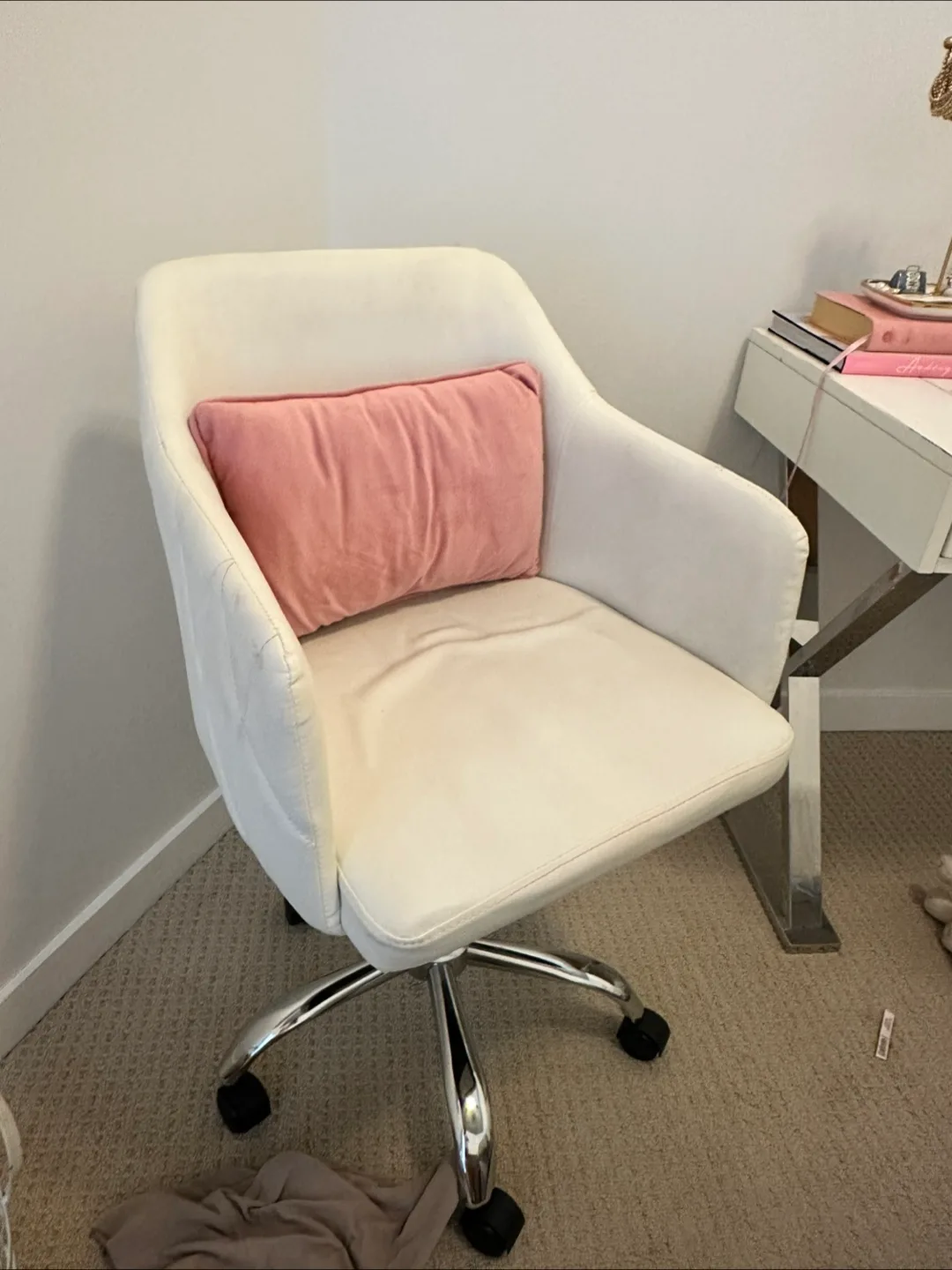 White Desk and Rolling Office Chair Pottery Barn thumbnail