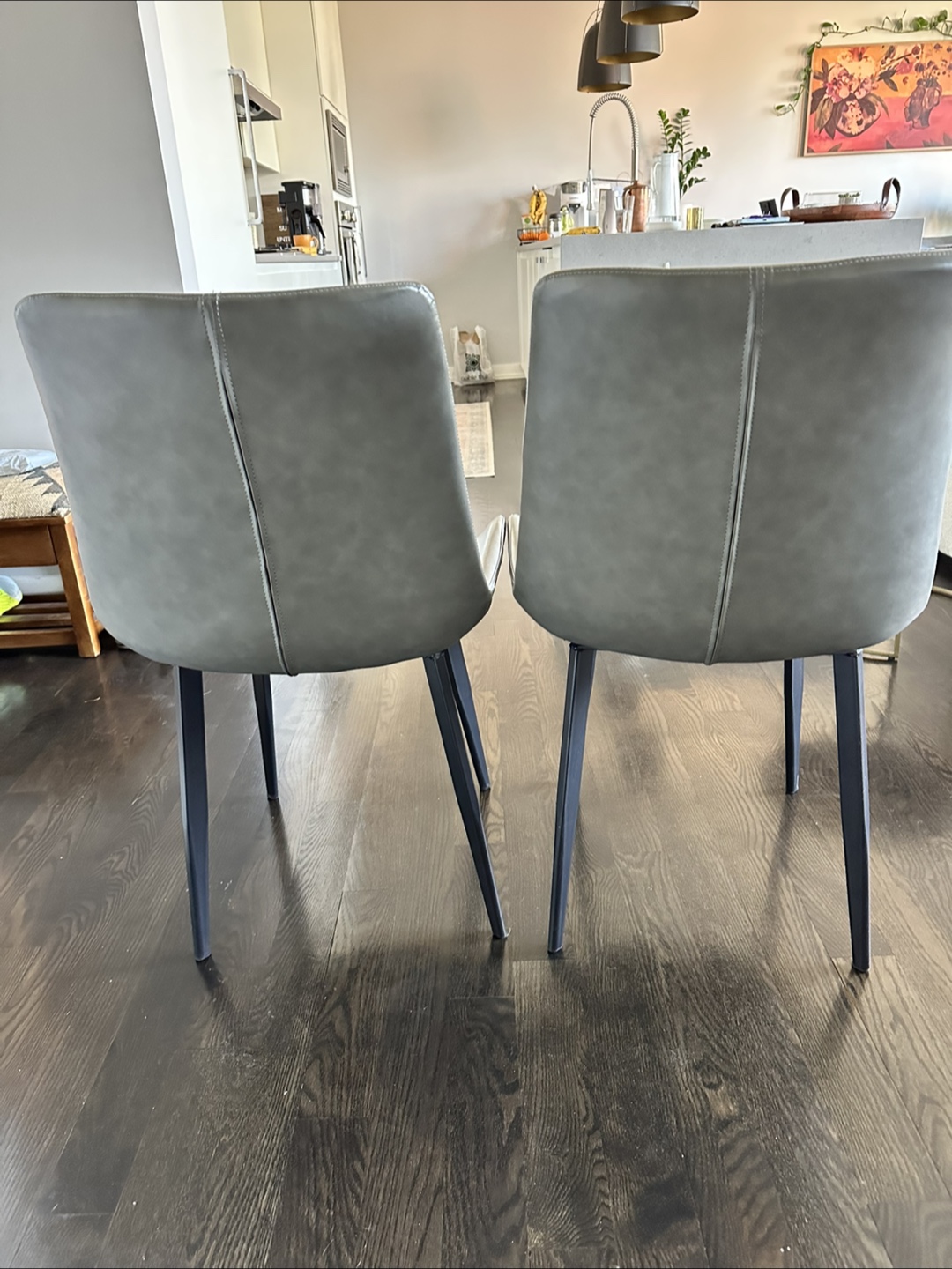 Set of Two faux leather Chairs - photo 2