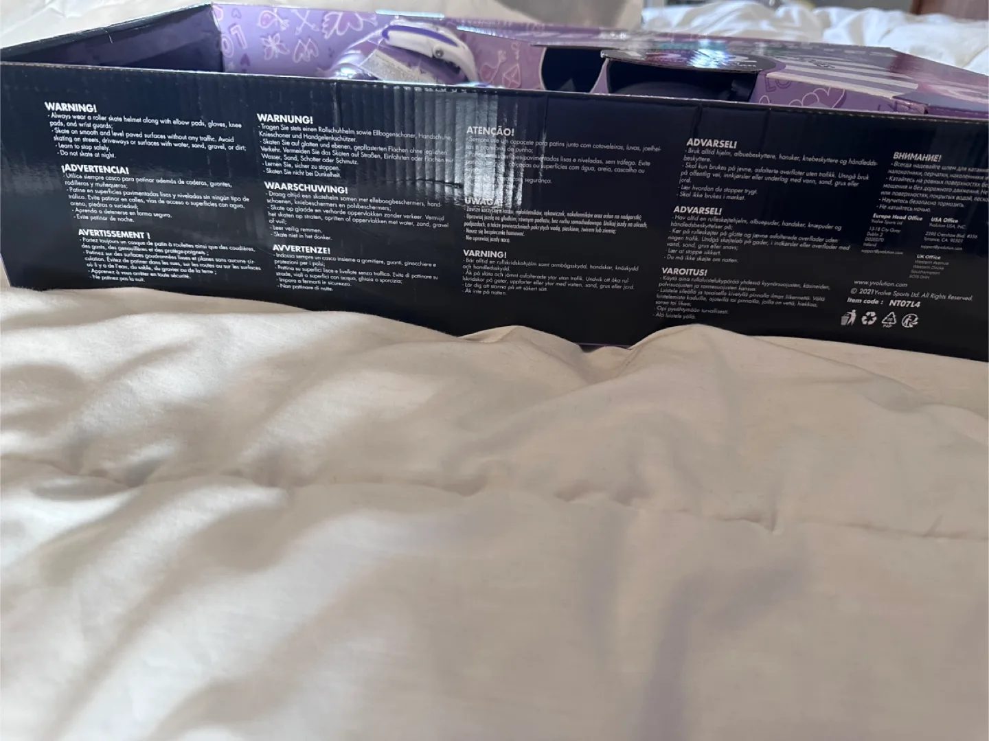 Brand new in box Neon Inline Skates purple kids Size 12-2 image indicator(5)