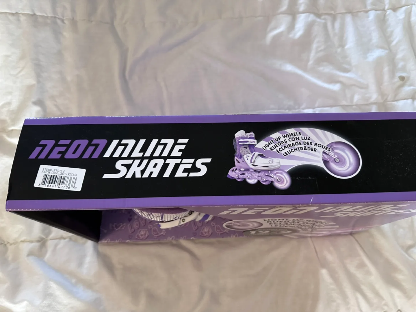 Brand new in box Neon Inline Skates purple kids Size 12-2 image indicator(4)