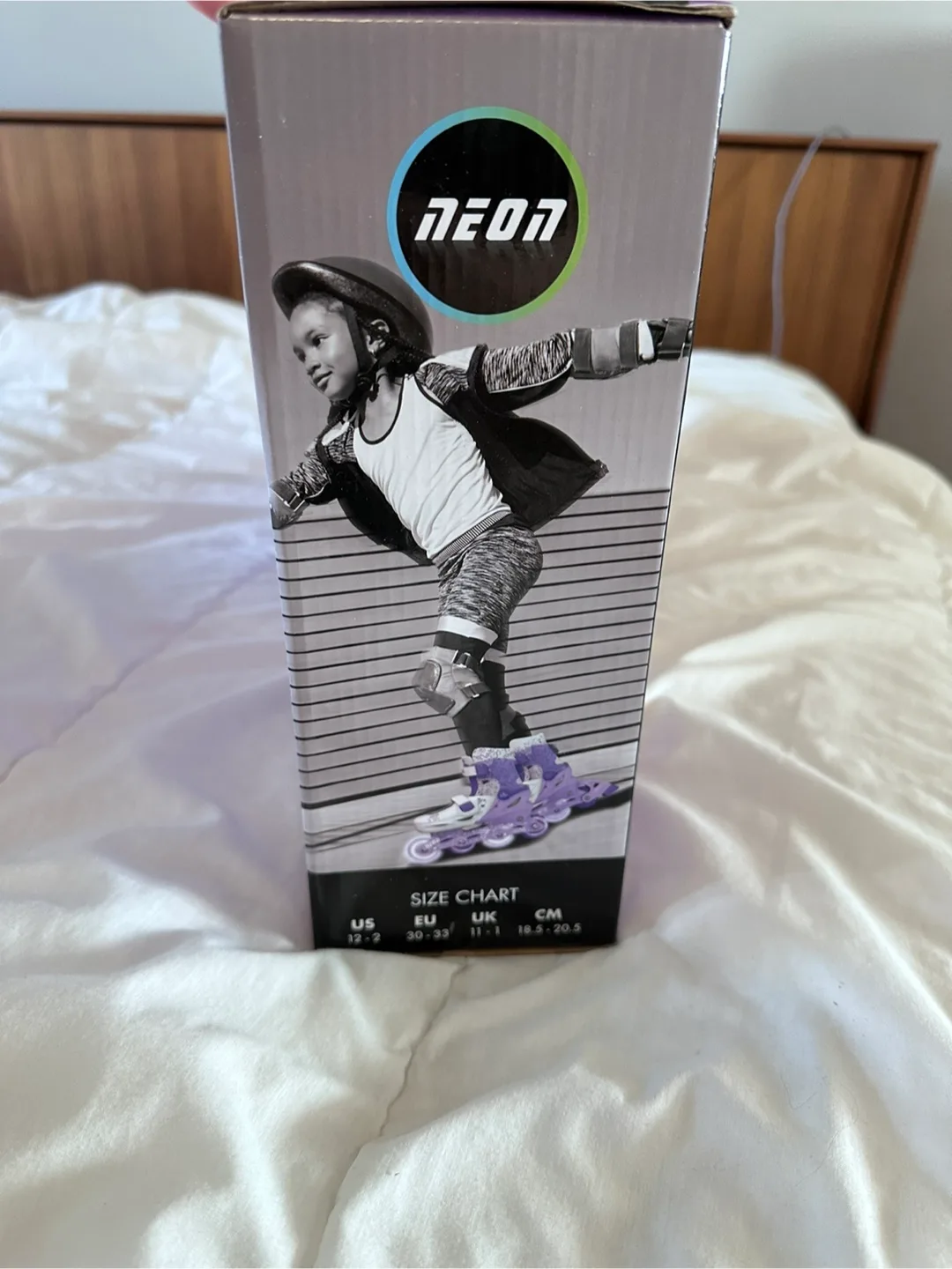 Brand new in box Neon Inline Skates purple kids Size 12-2 image indicator(6)