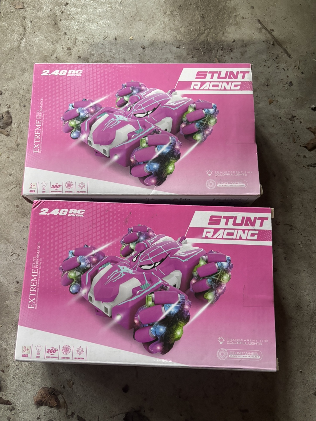 Pink Spiderman Stunt Racing RC Car