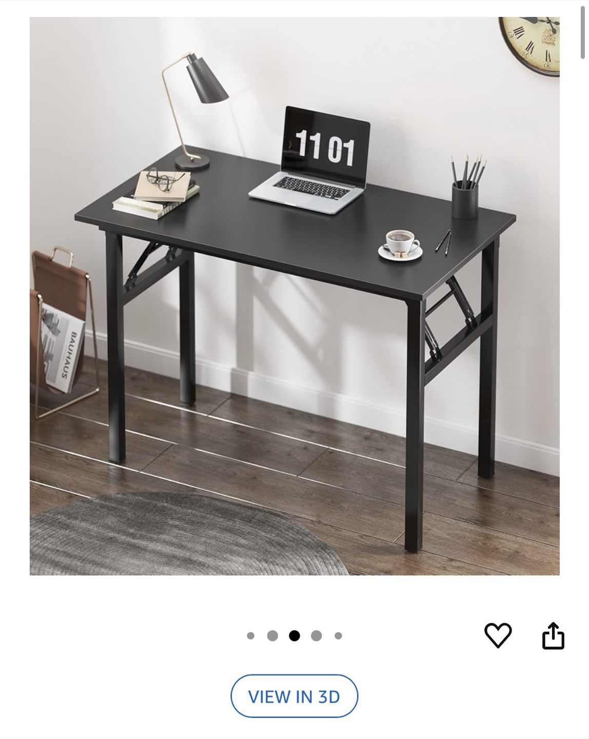 Black Folding Desk - photo 2
