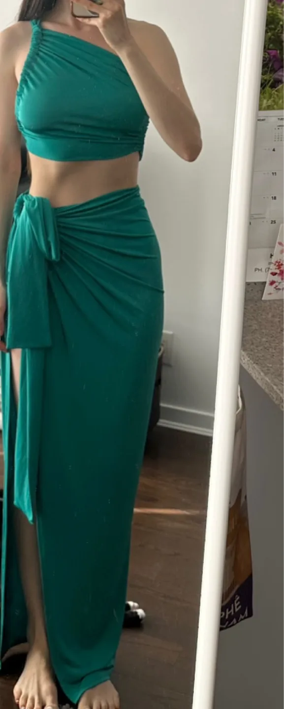 Teal Two-Piece Maxi Dress small thumbnail