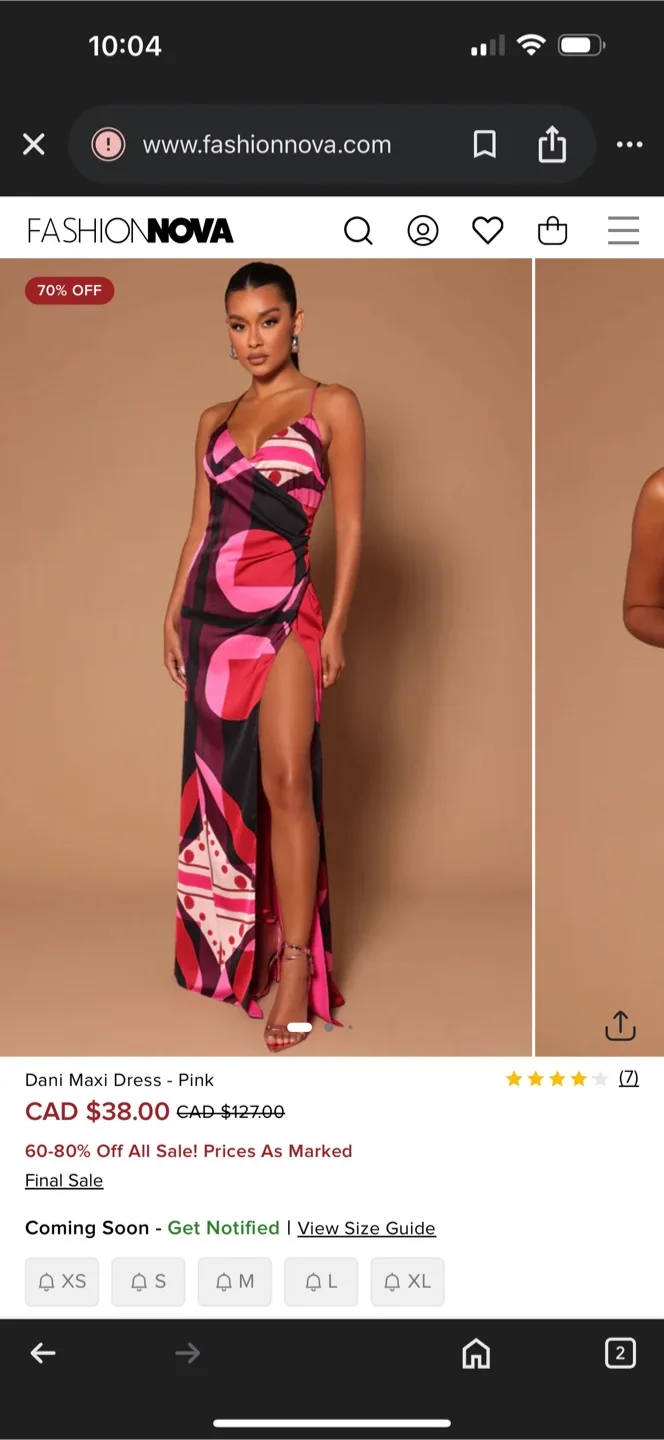 Fashion Nova Pink Maxi Dress thumbnail