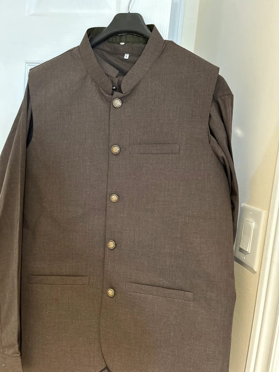 3 pc Men Brown Suit Set large size image indicator(2)