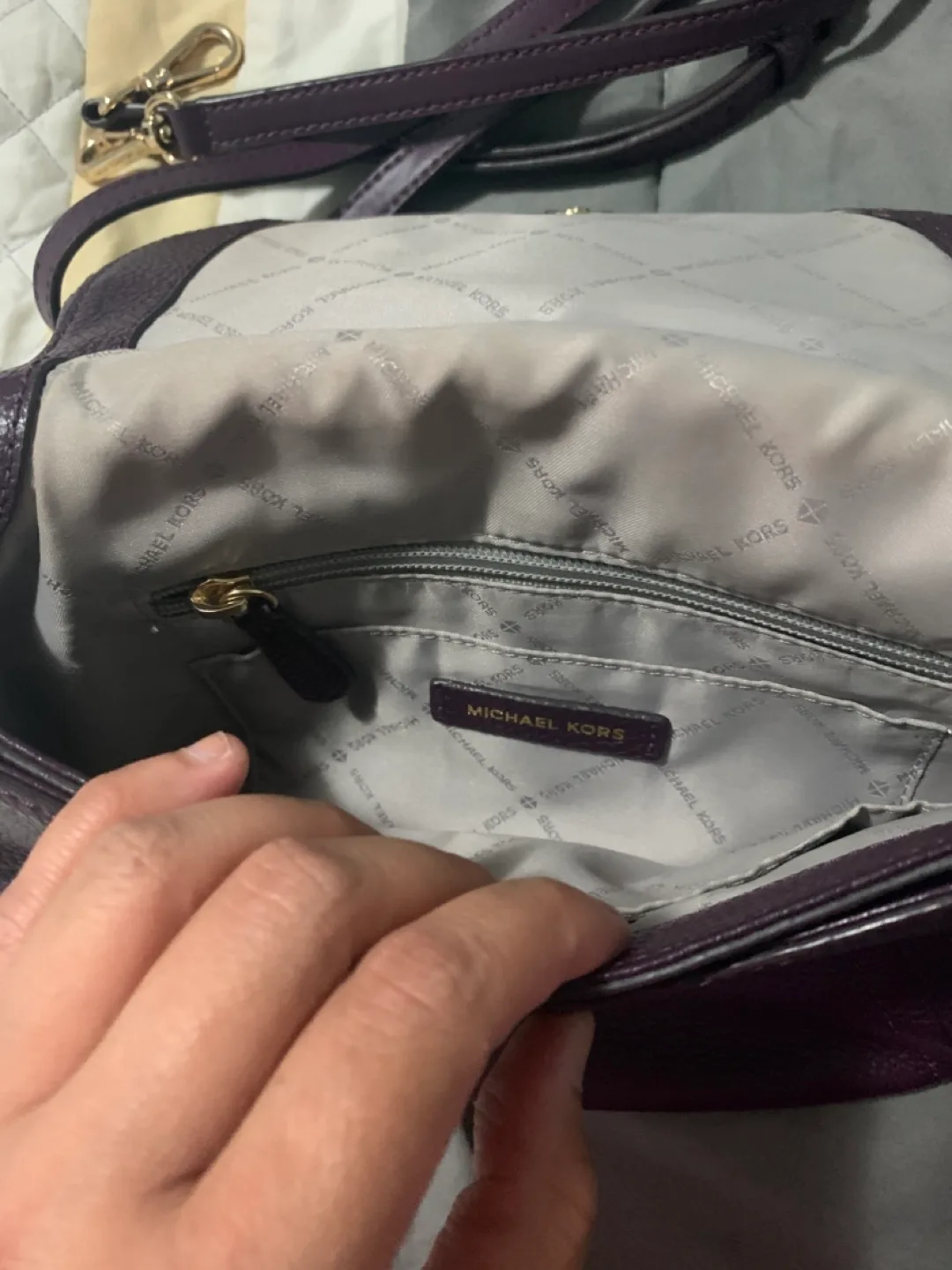 Michael Kors Purple Crossbody Bag image indicator(4)