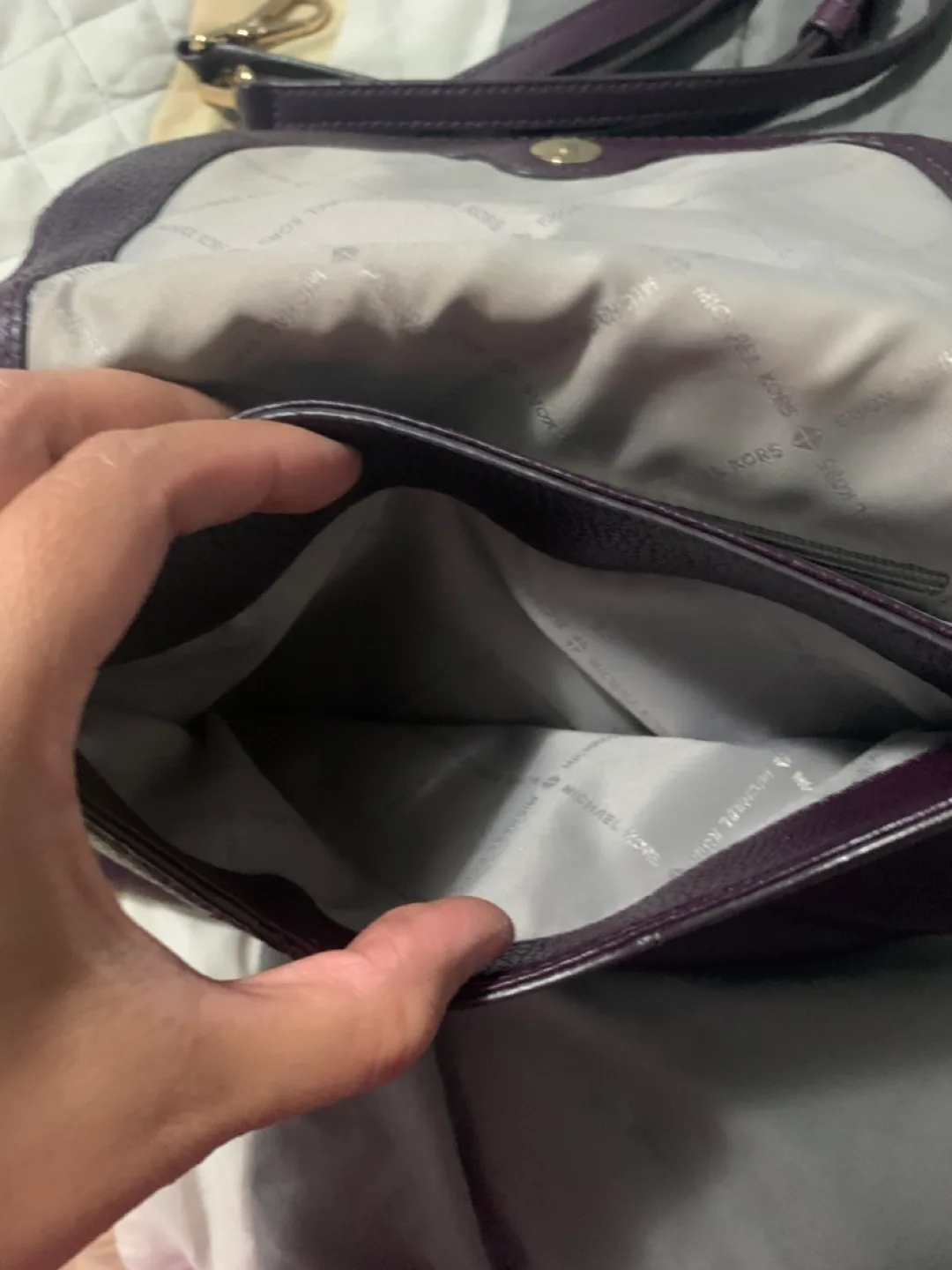 Michael Kors Purple Crossbody Bag image indicator(3)