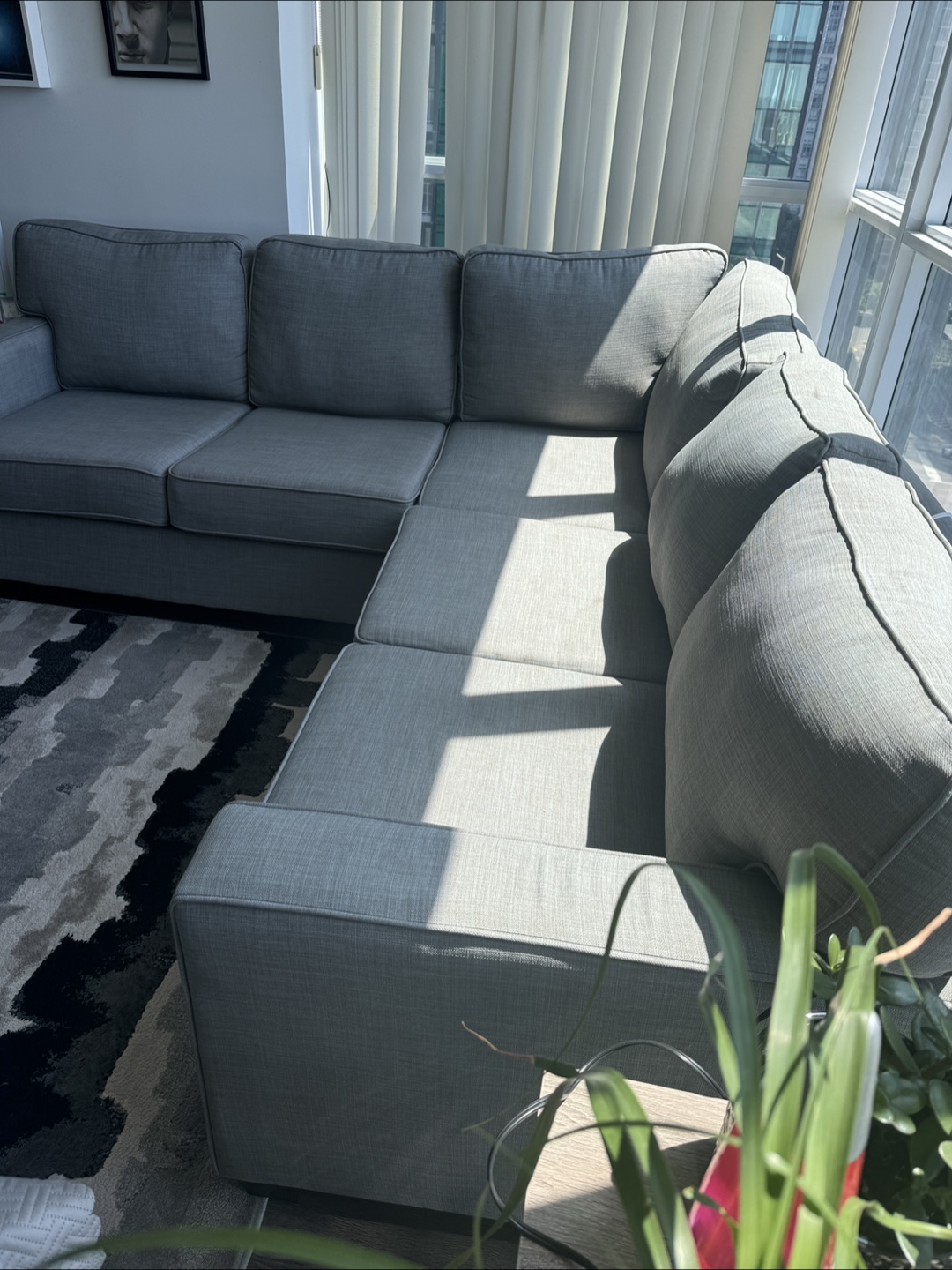 Grey Sectional Sofa- move out sale - photo 2