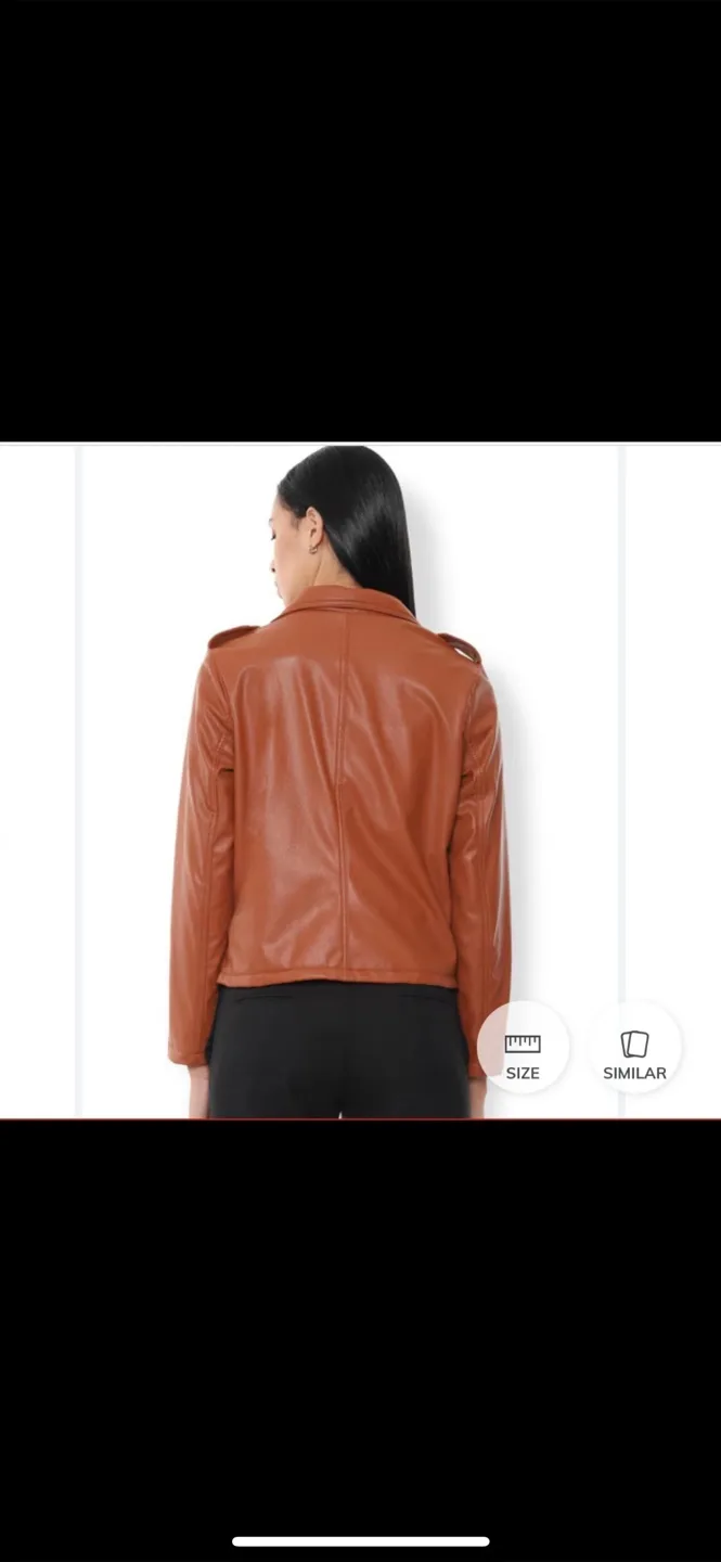 Brown Faux Leather Jacket image indicator(4)