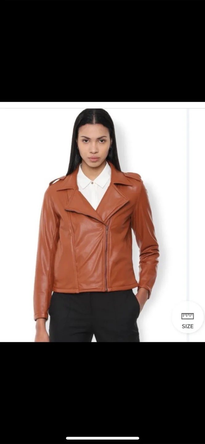 Brown Faux Leather Jacket image indicator(2)