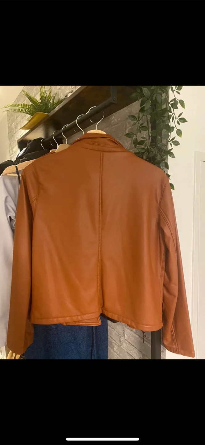Brown Faux Leather Jacket image indicator(5)