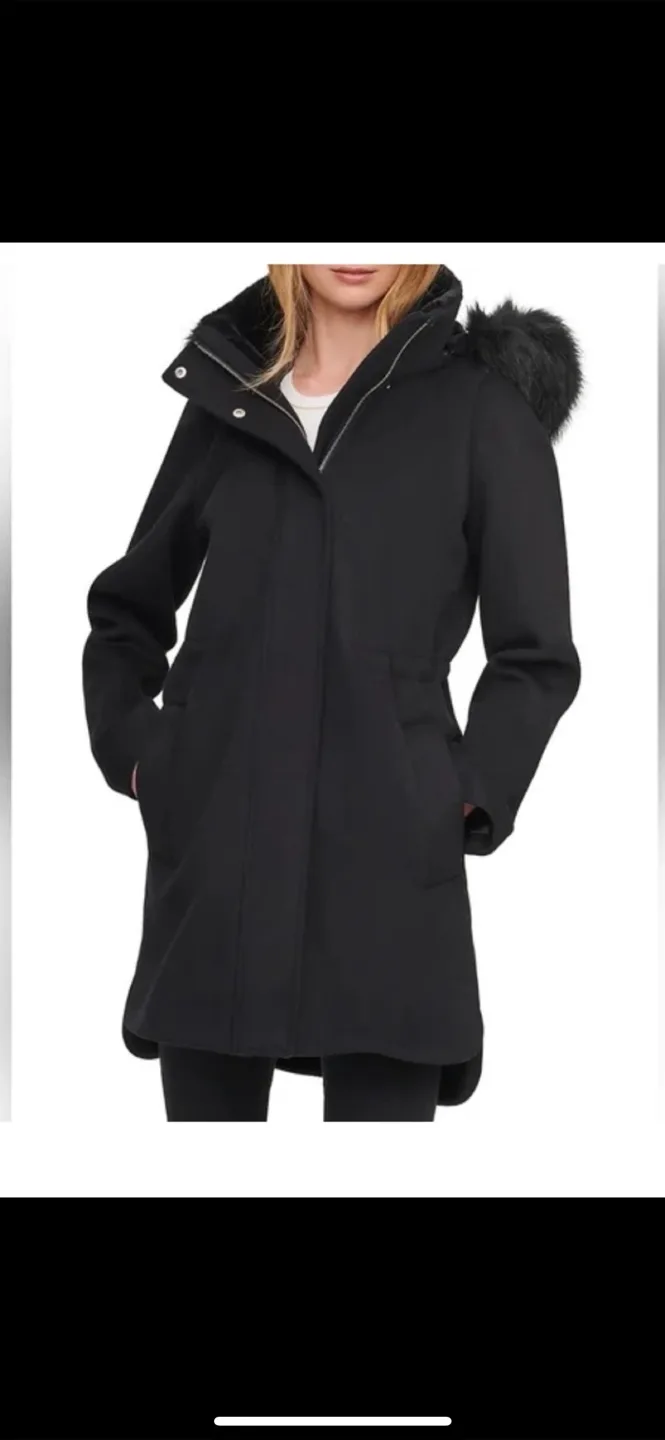 DKNY Black Winter Coat image indicator(3)
