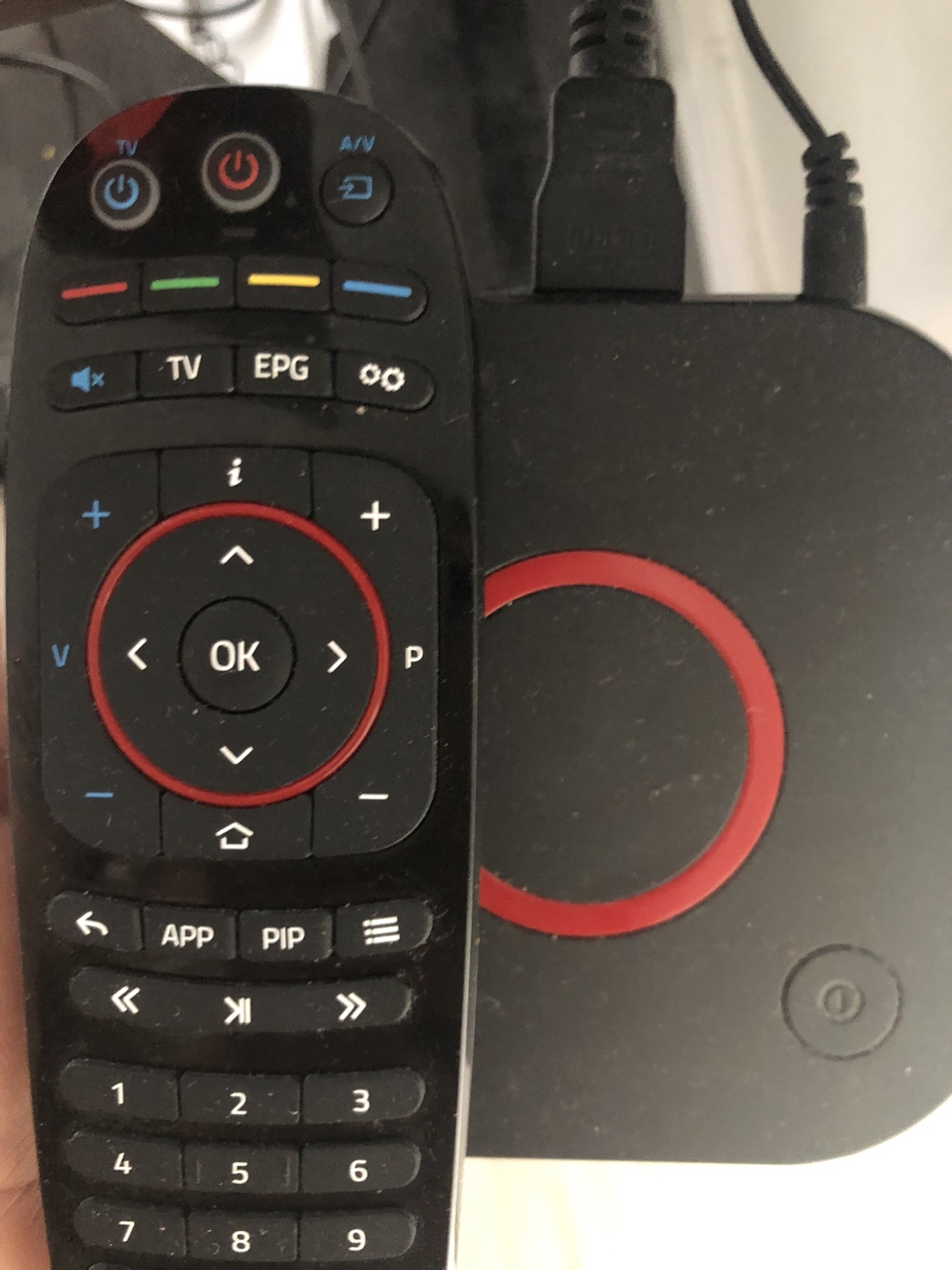 Black TV Box with Remote(ip tv)