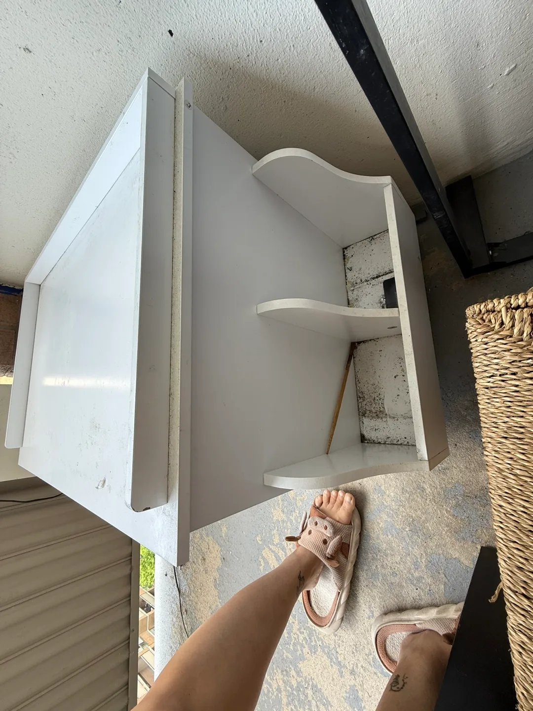 White Litter Box Enclosure with Storage image indicator(3)