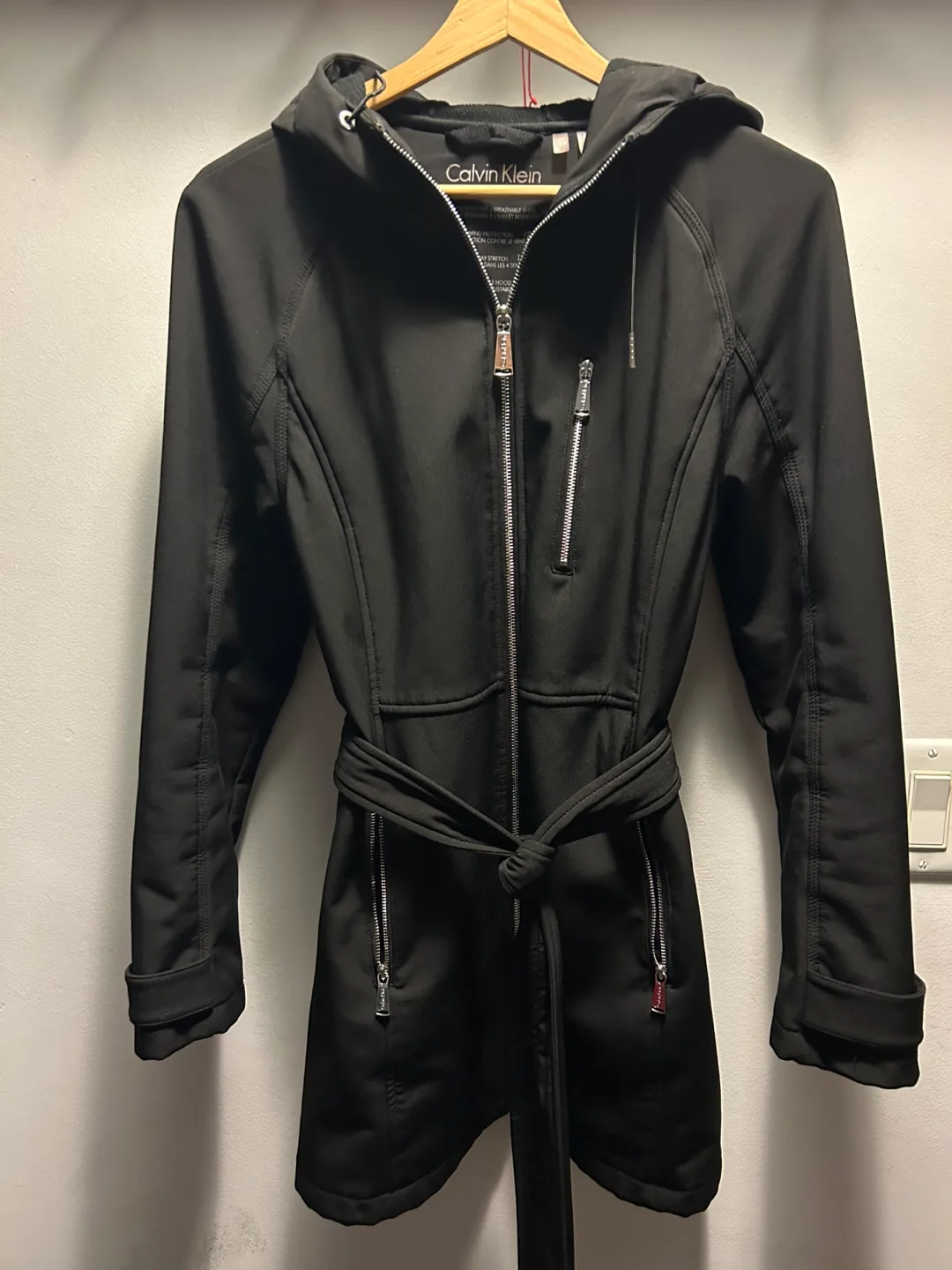 Calvin Klein Black Jacket with Hood thumbnail