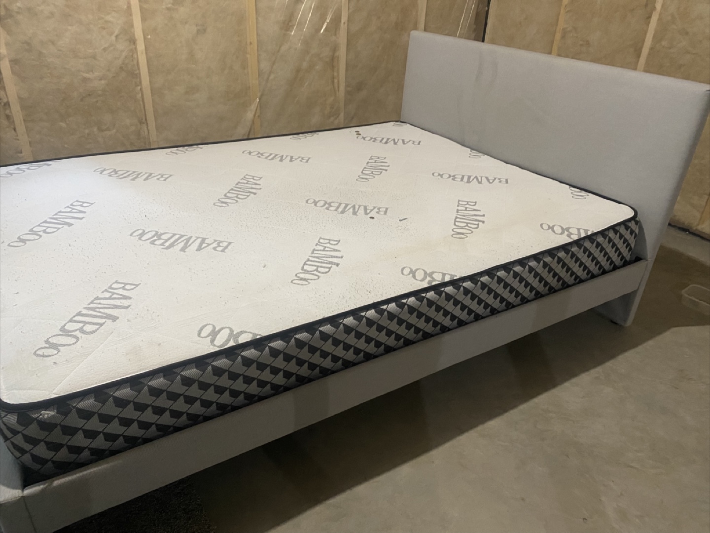 Queen Size Bed Frame with Mattress