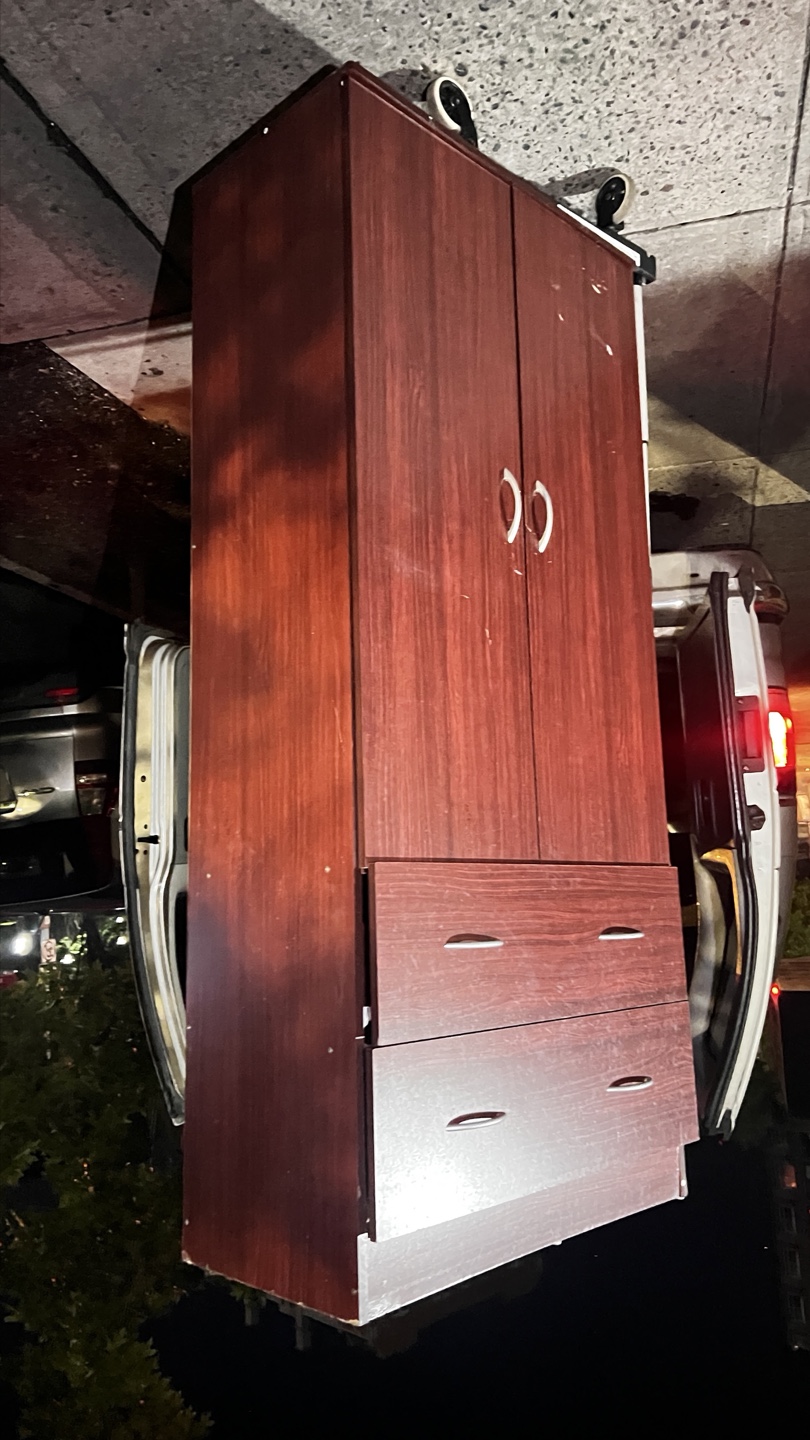 Wooden Armoire with Drawers